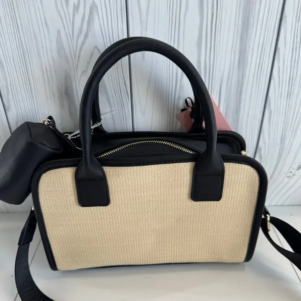 Juicy Couture - Soft Serve Purse Satchel W/Pink Coin Bag Natural/Liquorice